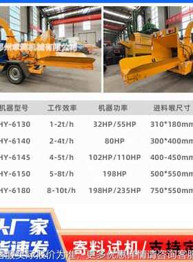 大型链板式木绿材粉碎粉机园林化木头树枝竹家189具边角料木屑碎