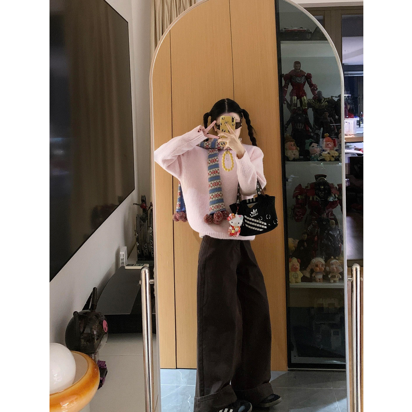 少女感粉色圆领套头毛衣女春季新款休闲减龄慵懒风软糯长袖针织衫,女装/女士精品,毛针织衫,淘宝优惠券,粉丝福利购,淘宝优惠卷