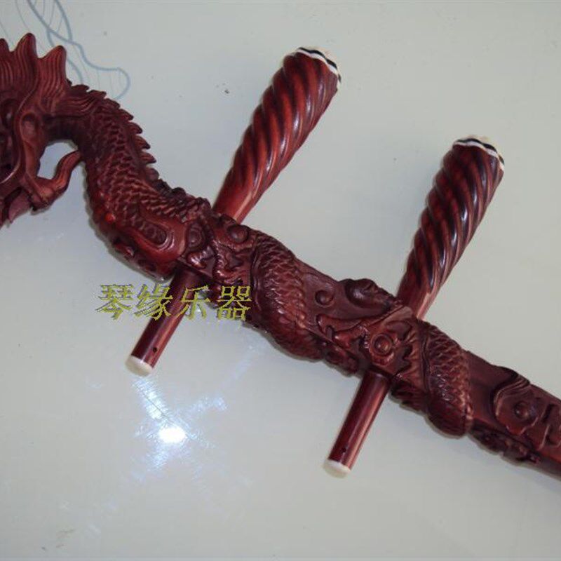 紫檀二胡琴杆 紫檀龙头杆子 越胡杆 胡杆鼓大筒杆扁杆 带琴轴