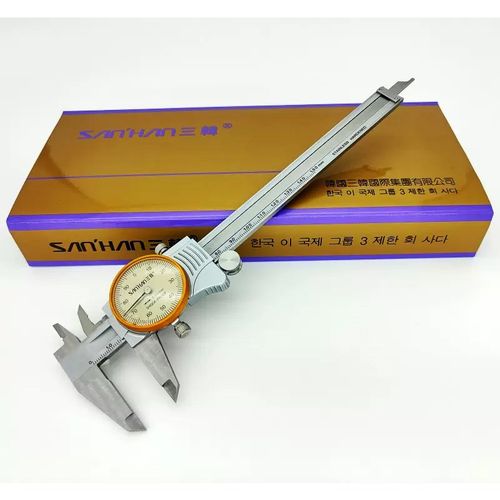 韩国三韩 带表卡尺 mm高精度.mm油标表盘卡尺工业级