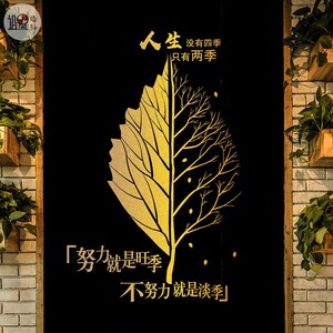 努力就是旺季励志标语文字口号公司销售员工激励墙办公室背景墙