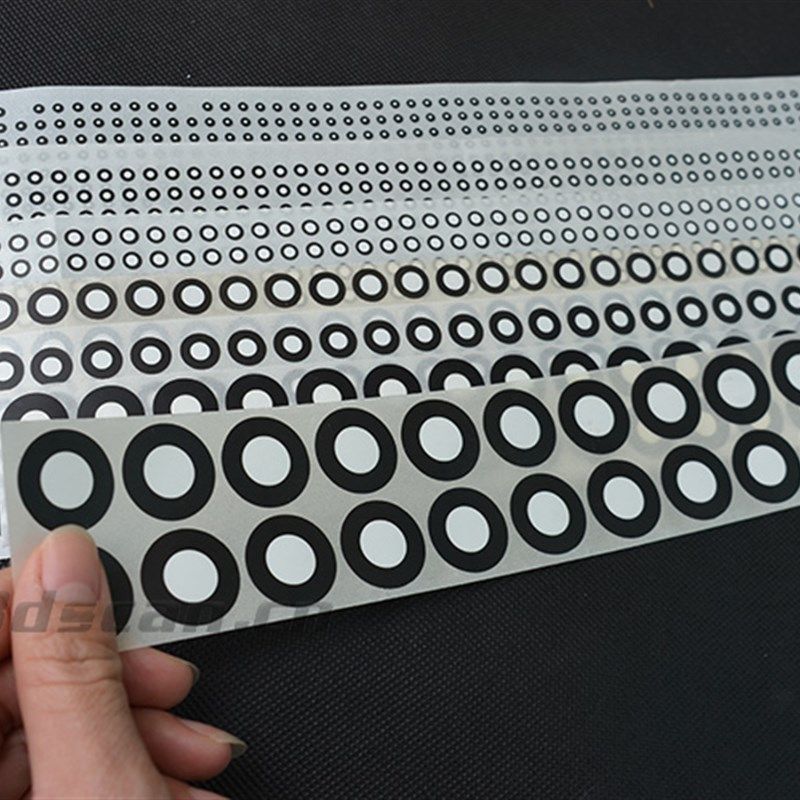 三维扫描仪标志点  抄数机标记点 哑光内圈白外圈黑  万个元