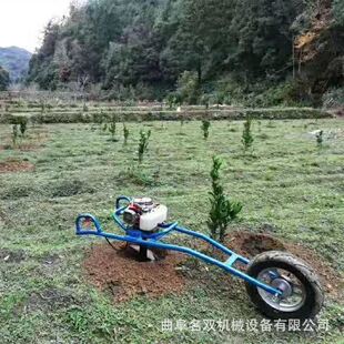 大面积植树挖坑 植树造林挖坑平原果园施肥旋耕