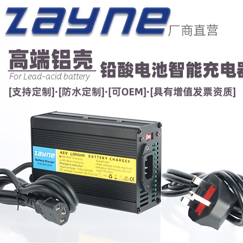 12V2V3v8v0v铅酸电池智能充电器适用洗地机 地牛堆高电动叉车