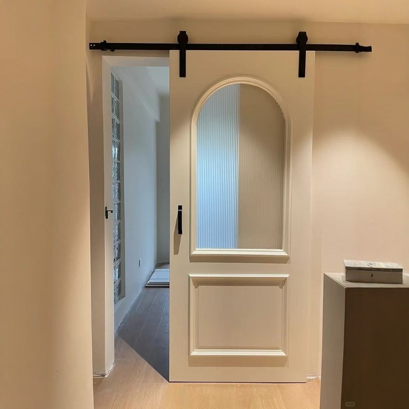 谷仓门法式玻f璃门厨房卫生间厕所门卧室推拉门隔断门吊滑门幽灵