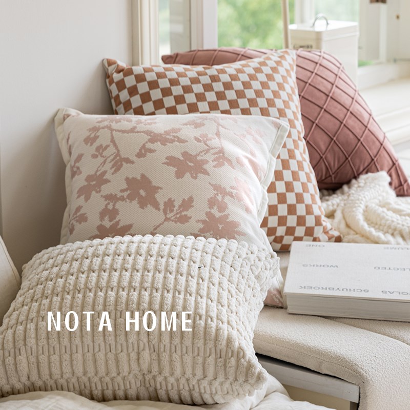 中古法式抱枕女生睡觉用靠枕客厅沙发抱枕方形车载抱枕套柔软枕芯