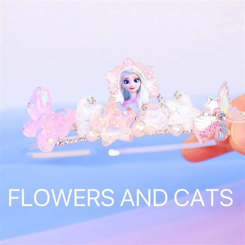 皇冠头饰儿童公主粉色小女孩头箍女童发箍小孩发饰发卡女发夹王冠