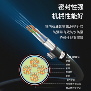 博扬 室外5对铠装充油大对数通信线缆 防水防潮双层钢带铠装市话