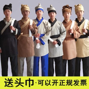 成人古装汉服店小二服装古代话剧家丁佣人茶楼酒店跑堂工作演出服