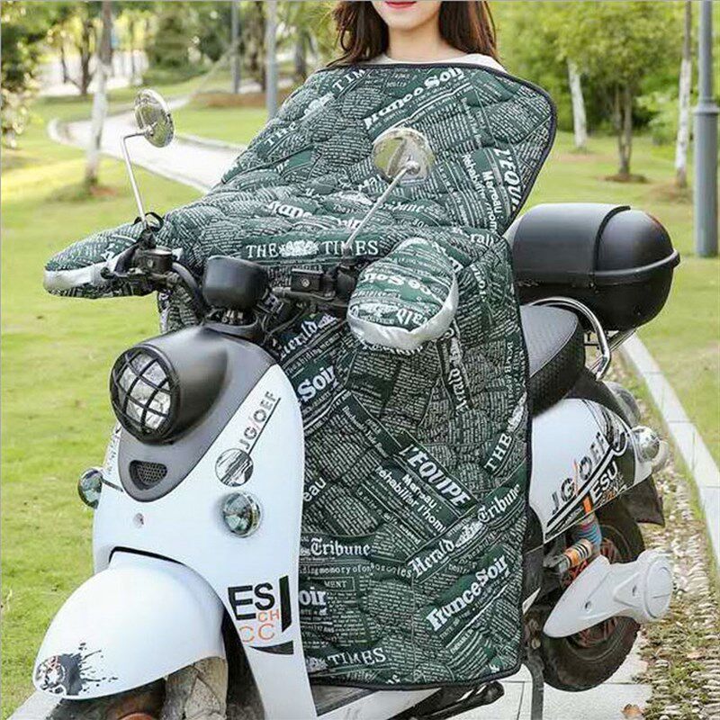 夏春秋冬季电动自行车挡风被罩薄款防晒水雨护膝男女通用摩托踏板