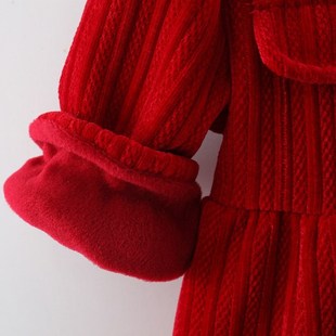 童装女童连衣裙冬季加绒儿童小女孩公主裙子0一1-3岁婴儿宝宝冬装