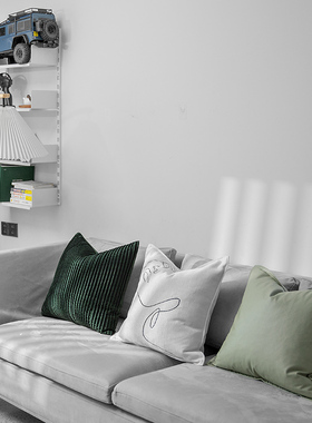 简约北欧风绿色系小清新抱枕套装客厅沙发靠垫床上腰靠办公室方枕