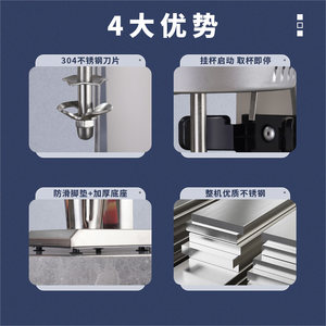 不锈钢商用单头奶昔机大功电动茶店果汁打奶泡机碎冰搅拌机奶昔机