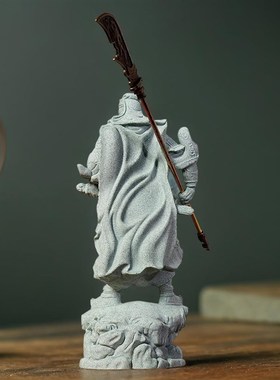 中式办公桌面摆件关公古风工艺品武财神关二爷装饰品鱼缸造景玄关