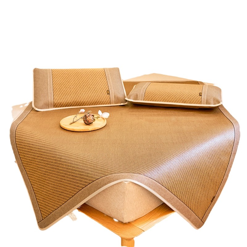 老席匠夏季凉席冬夏两用加厚藤席折叠席子宿舍空调单人 凉席1.5米