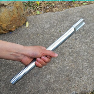 铁锤柄把加厚铁把厚圆管锤把焊接铁把子400克木工钢锤柄 全铁锤把