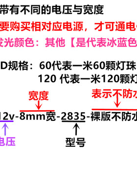 led12v24V高亮防水冰蓝海洋蓝淡蓝浅蓝色湖蓝光LED灯带窄版软灯条
