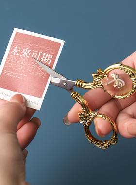 中国风复古剪裁剪纸布窗花花艺家用裁剪刀不锈钢小雏菊造型裁剪刀