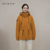 小禾 橘子洲 90白鹅绒三防轻户外三合一多搭内胆可拆卸鹅绒服女