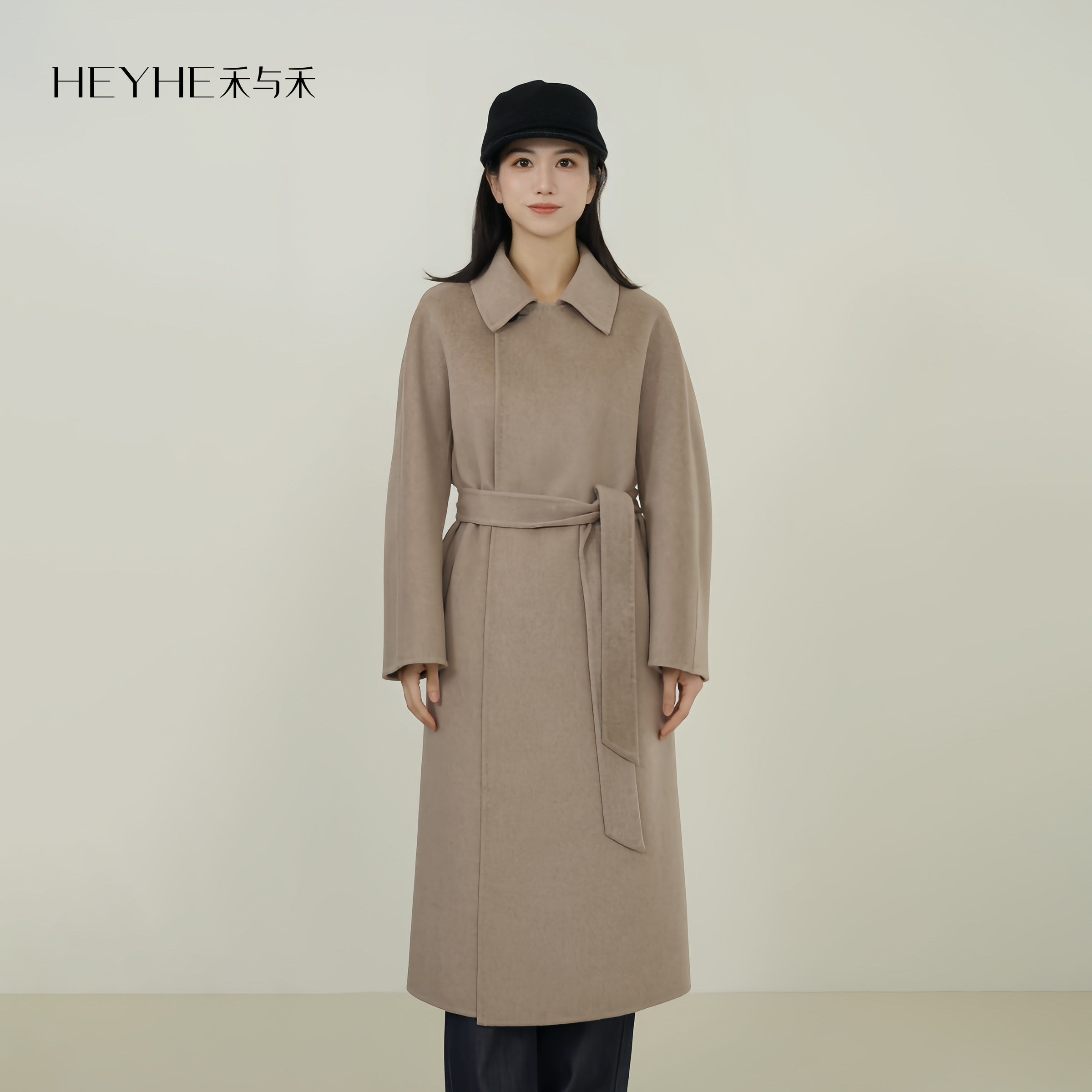 小禾顶奢【14.5大衣】100山羊绒垂感飘腰带气场全开双面羊绒大衣,女装/女士精品,羊绒大衣,淘宝优惠券,粉丝福利购,淘宝优惠卷