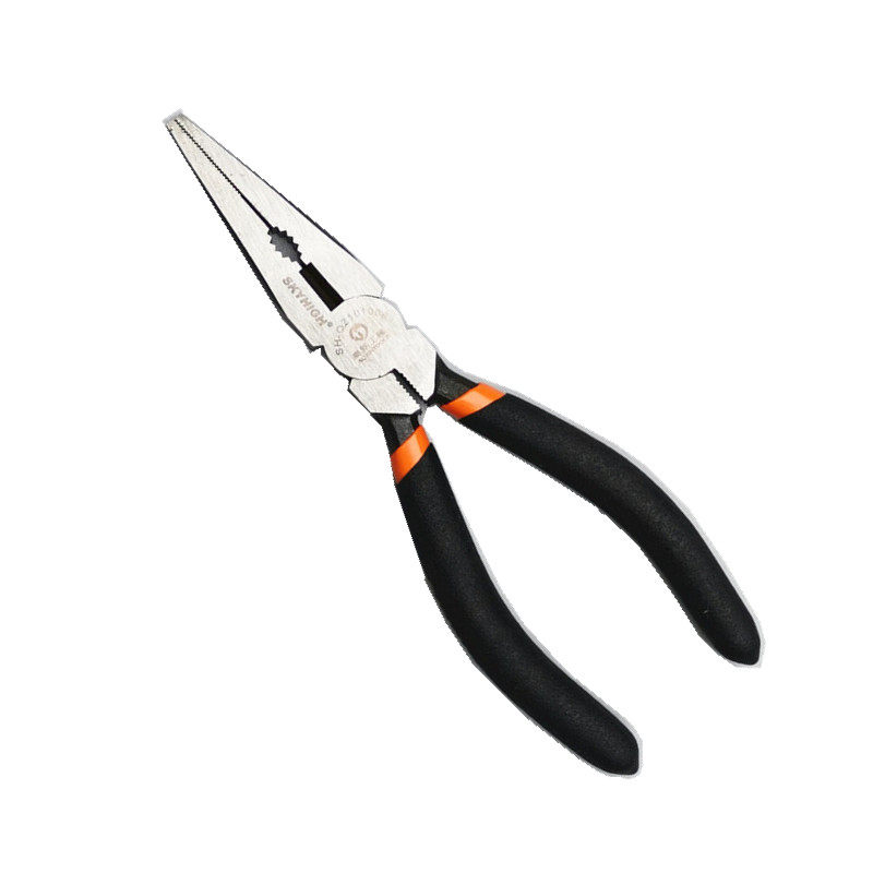 尖嘴钳奥新工具6寸8寸工业级尖咀钳夹持钳尖头电工钳手柄防滑防油