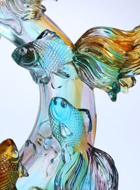 琉璃摆件电视柜客厅玄关新中式装饰乔迁新居送礼品金玉满堂工艺品