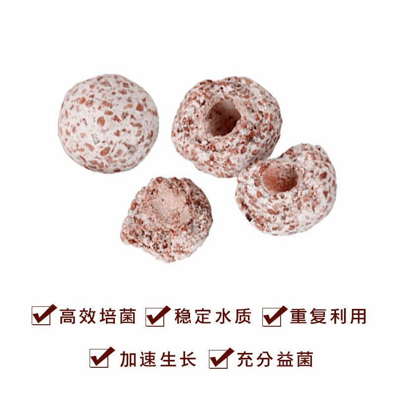 鱼缸中空球培菌球石英球水族箱底过滤材料细菌屋龙鱼魟鱼专用滤材