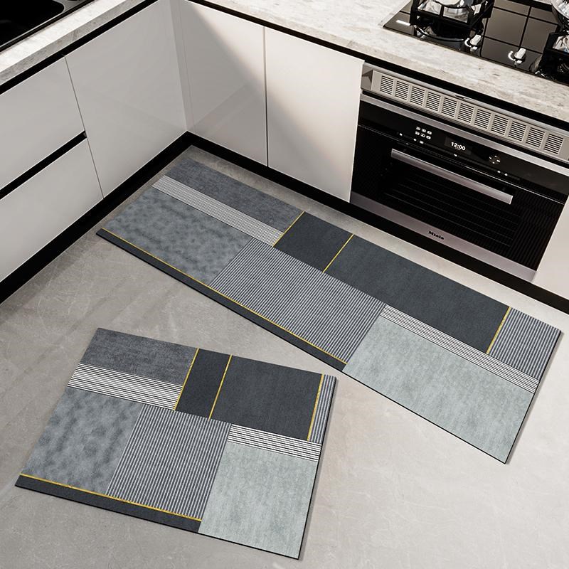 厨房地垫加厚防滑防油吸水垫门口耐脏脚垫防水专用可擦免洗地毯
