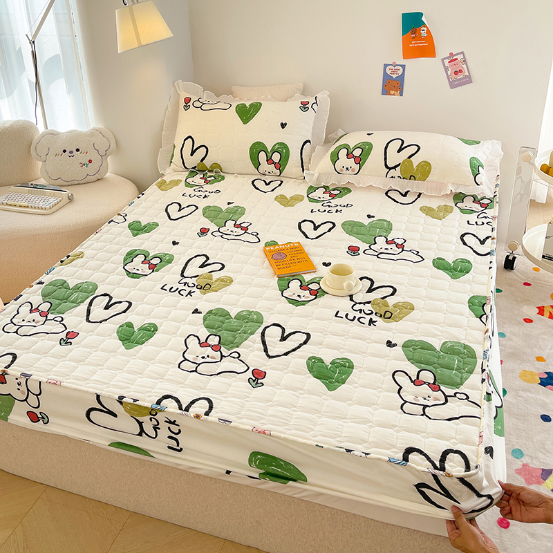 夹棉加厚床笠单件床笠罩榻榻米床罩席梦思床垫保护罩防尘罩床单套