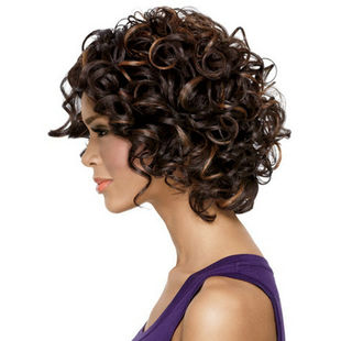 【三色可选】假发女士逼真自然整顶发套蓬松短卷发型高温丝全头套