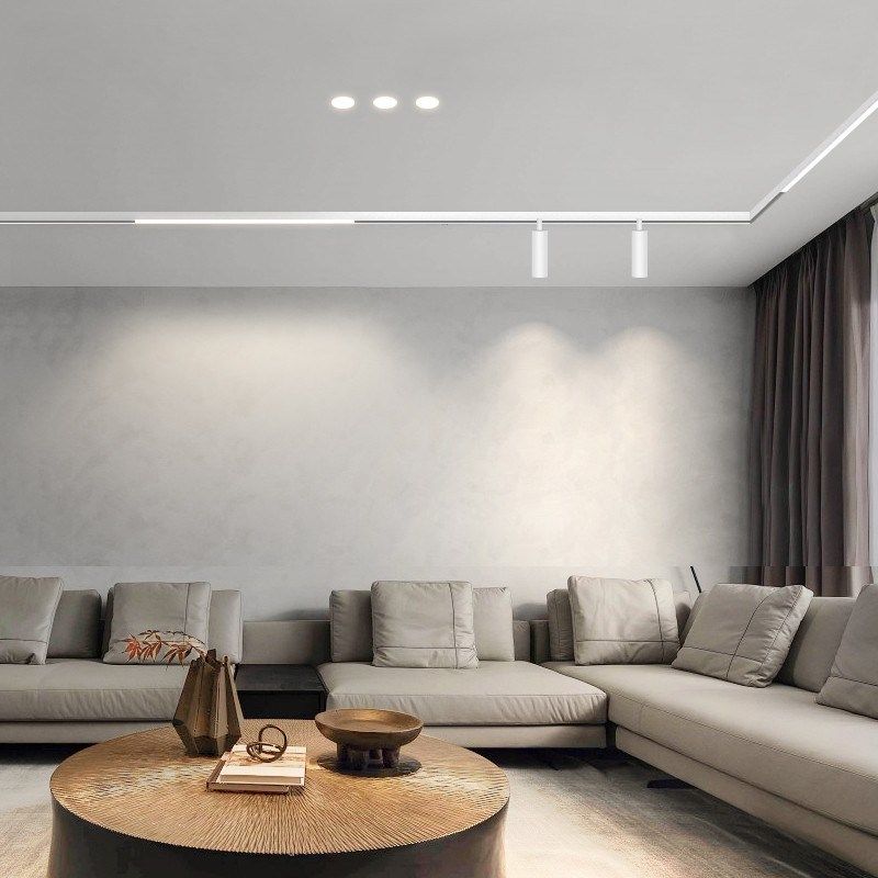 无主灯长条灯白色明装磁吸轨道灯护眼客厅全套led智能导轨射灯,家装灯饰光源,轨道磁吸灯,淘宝优惠券,粉丝福利购,淘宝优惠卷
