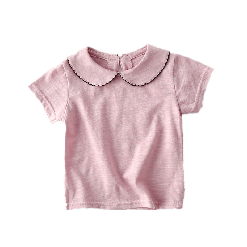 女宝宝花边领公主风短袖t恤婴儿纯棉打底衫女童白娃娃领衣服上衣,童装/婴儿装/亲子装,T恤,淘宝优惠券,粉丝福利购,淘宝优惠卷