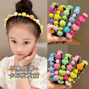 儿童可爱头箍小女孩不勒头防滑发卡女童带齿发箍发饰碎发整理神器