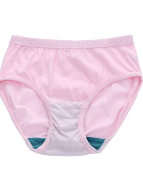 2-5条AB丝光棉内裤 女士精梳棉纯棉短裤宽松高腰中老年三角裤1822