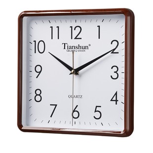 天顺静音挂钟客厅卧室办公居家电子钟表餐厅书房墙钟方形石英钟
