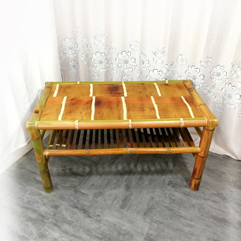 竹桌子竹子餐桌中式复古传统茶桌方桌庭院餐厅民宿编织竹制品家具
