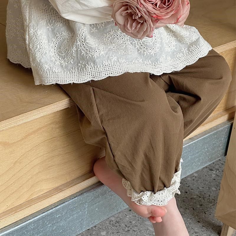 女童裤子春款洋气百搭束脚裤儿童春装蕾丝边长裤女宝宝外穿休闲裤,童装/婴儿装/亲子装,裤子,淘宝优惠券,粉丝福利购,淘宝优惠卷