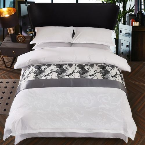 酒店床上用品四件套民宿白色被子枕芯七件套宾馆床单被套床笠五件