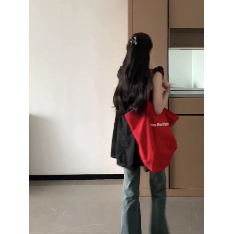 毛边复古微喇叭牛仔裤女小个子春秋季新款显瘦高腰直筒宽松阔腿裤