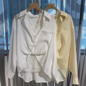 新款 长袖 衬衫 2025夏季 蕾丝背心两件套小衫 25110