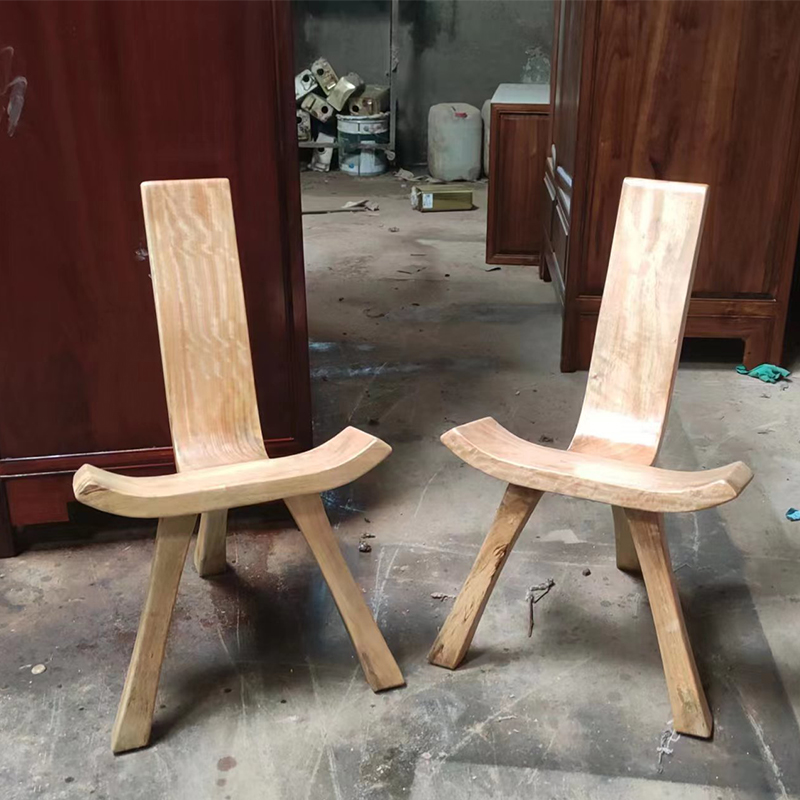 全实木西非花梨木独板三脚椅休闲靠背椅户外休息舒适钓鱼凳椅