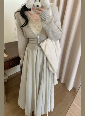 城南边儿9.19好搭配~收腰系扣马海毛针织上衣秋季基础款小毛衣