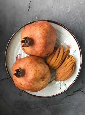 清供石榴风干小石榴晒干石榴摆盘婚喜供果干果天然酸石榴多子摆件