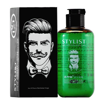 爱发丝 STYLIST造型师绅士油头啫喱男士大背头骷髅头特硬定型膏水