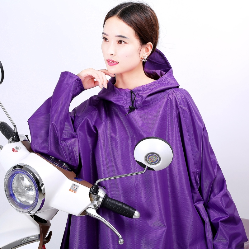 雨衣单人女成人电动自行车摩托骑行徒步韩国时尚雨披加大加厚防水