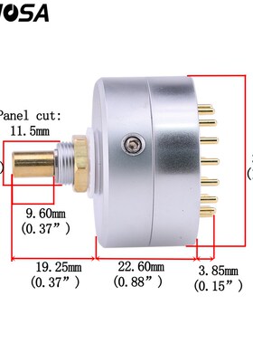 EIZZ 旋转开关 3刀3档 4刀3档 波段开关 胆机功放信号切换开关