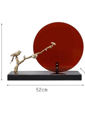 新中式摆件金属铜桌面摆件软装样板房玄关摆设饰品家居博古架书房