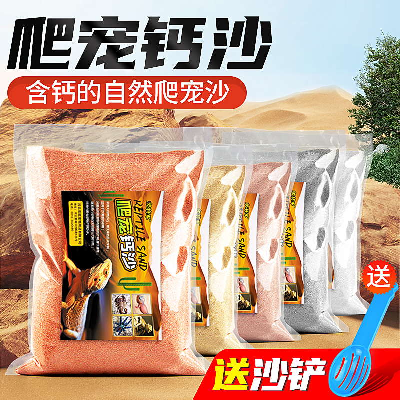 爬宠钙沙陆龟蜥蜴鬃狮守宫宠物爬沙爬虫饲养用品垫材沙漠造景装饰