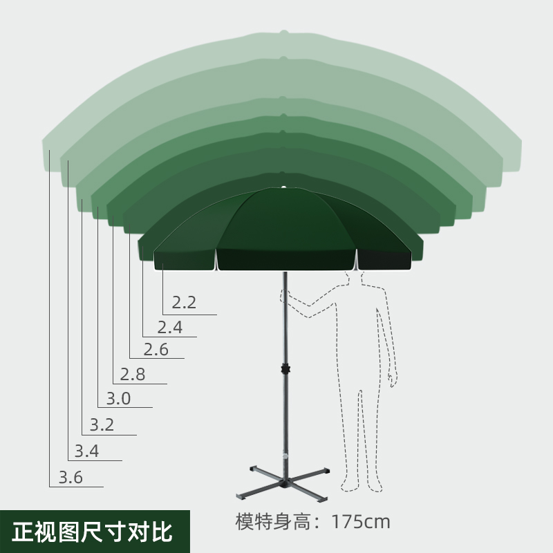 户外遮阳太阳伞商用摆地摊防雨防晒大雨伞双层遮阳大号广告庭院伞