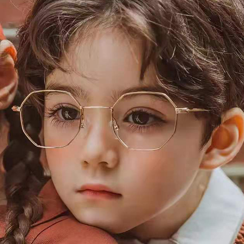 新款儿童平光镜男孩女孩眼镜框小孩装饰透明眼镜潮